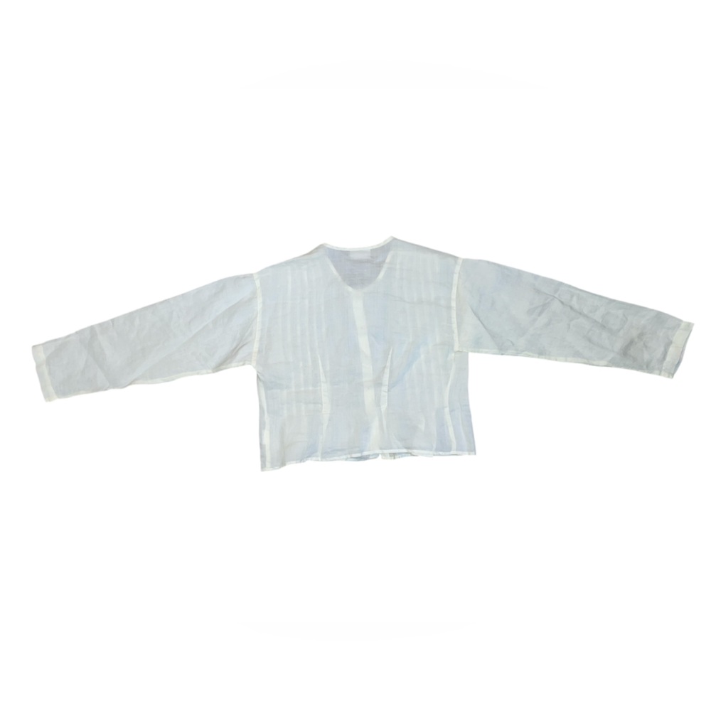 Women's Kleen Butter Yellow 100% Linen Made in USA Button Down Shirt - Picture 2 of 9